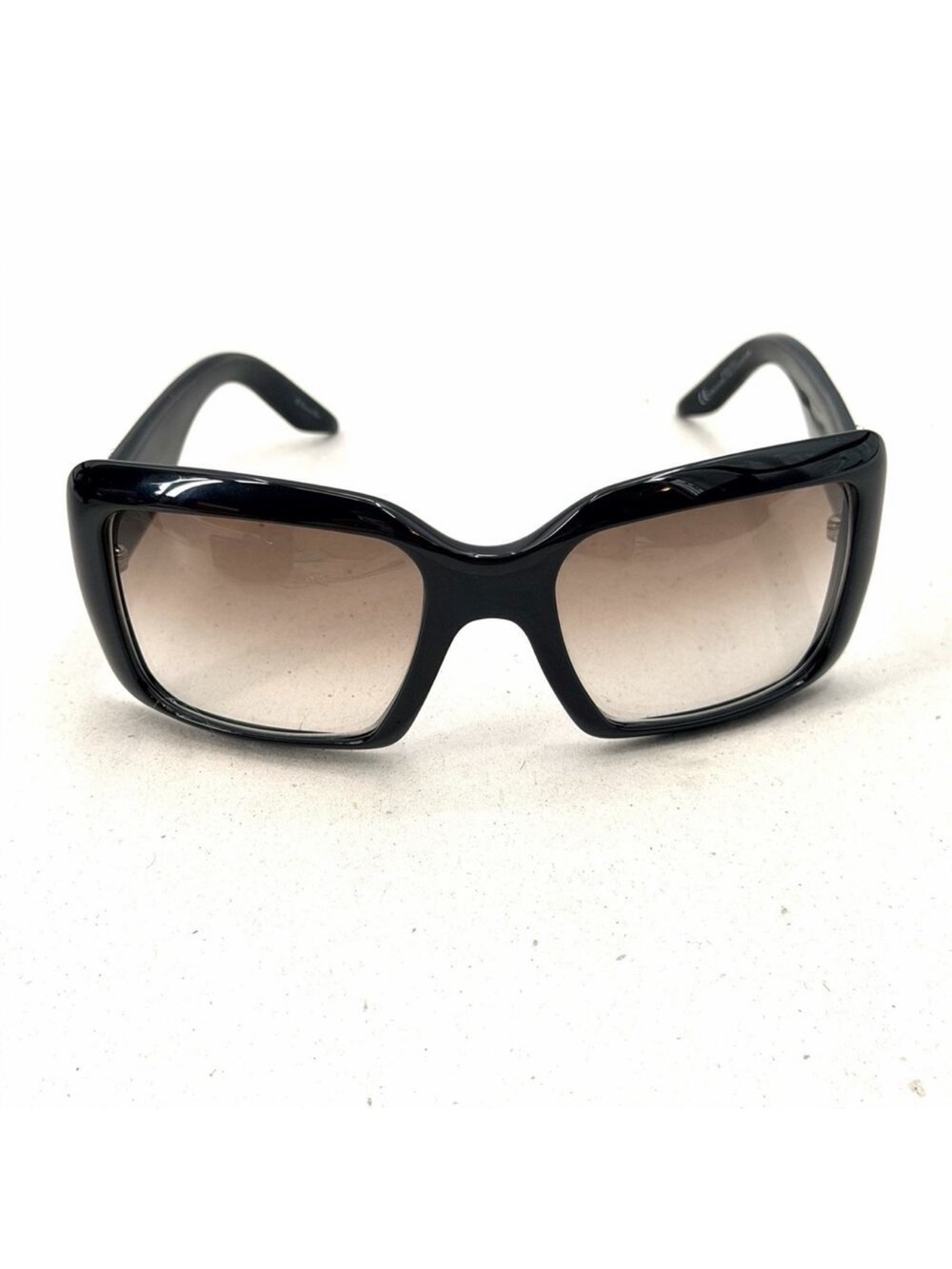 Christian Dior Couture 1 Black Rectangle Sunglasses Big D 584LF